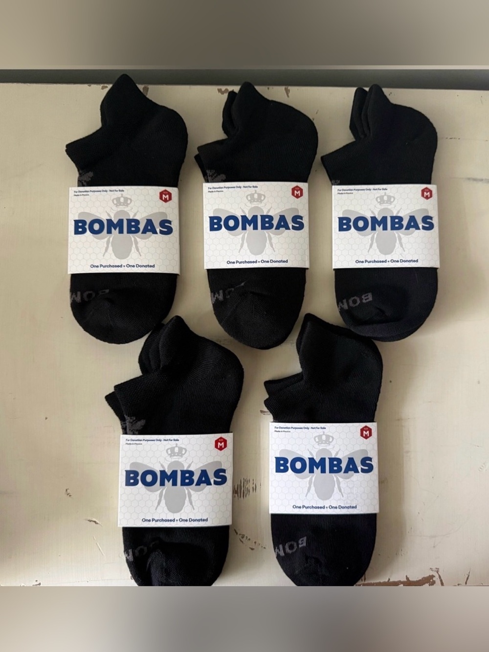 Bombas ankle socks • 5 pairs • NWT • Medium